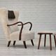 1960s, Danish design by A. Christensen for Slagelse Møbelværk, sheepskin.