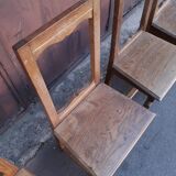 Chaises rustiques en chêne massif