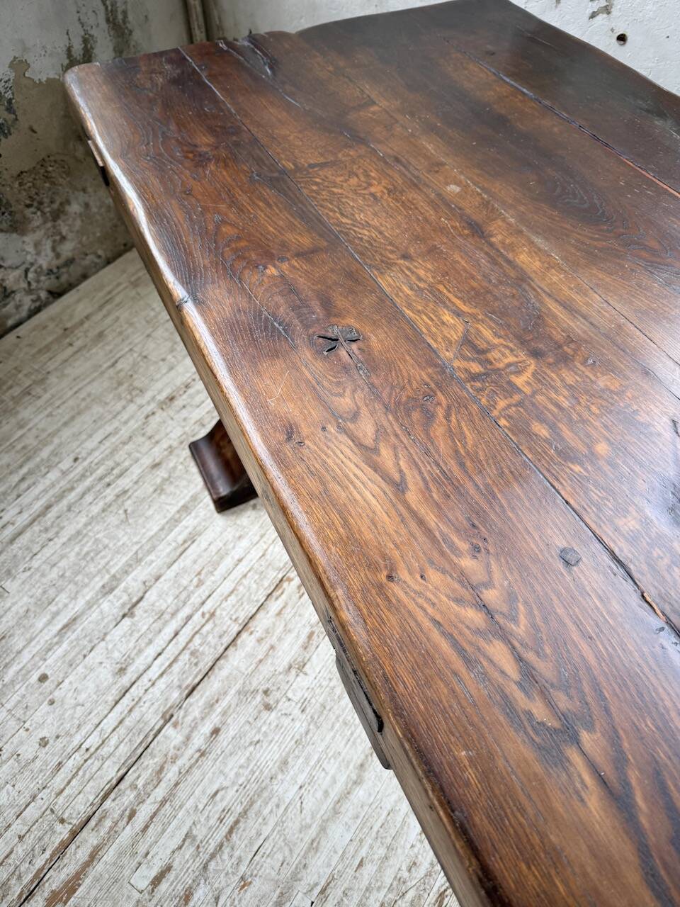 Table de monastère XXL en chêne, 19ème s.