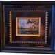 Original enamel painting, framed, signed EJ Guitard