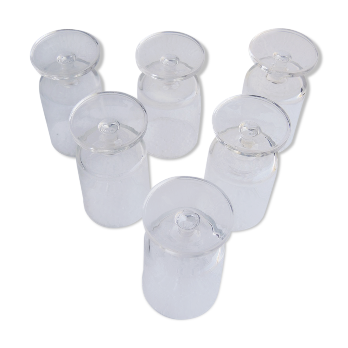 6 old wine glasses by Luminarc