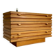 Brutalist chest of drawers in solid elm, Maison Regain, 1970