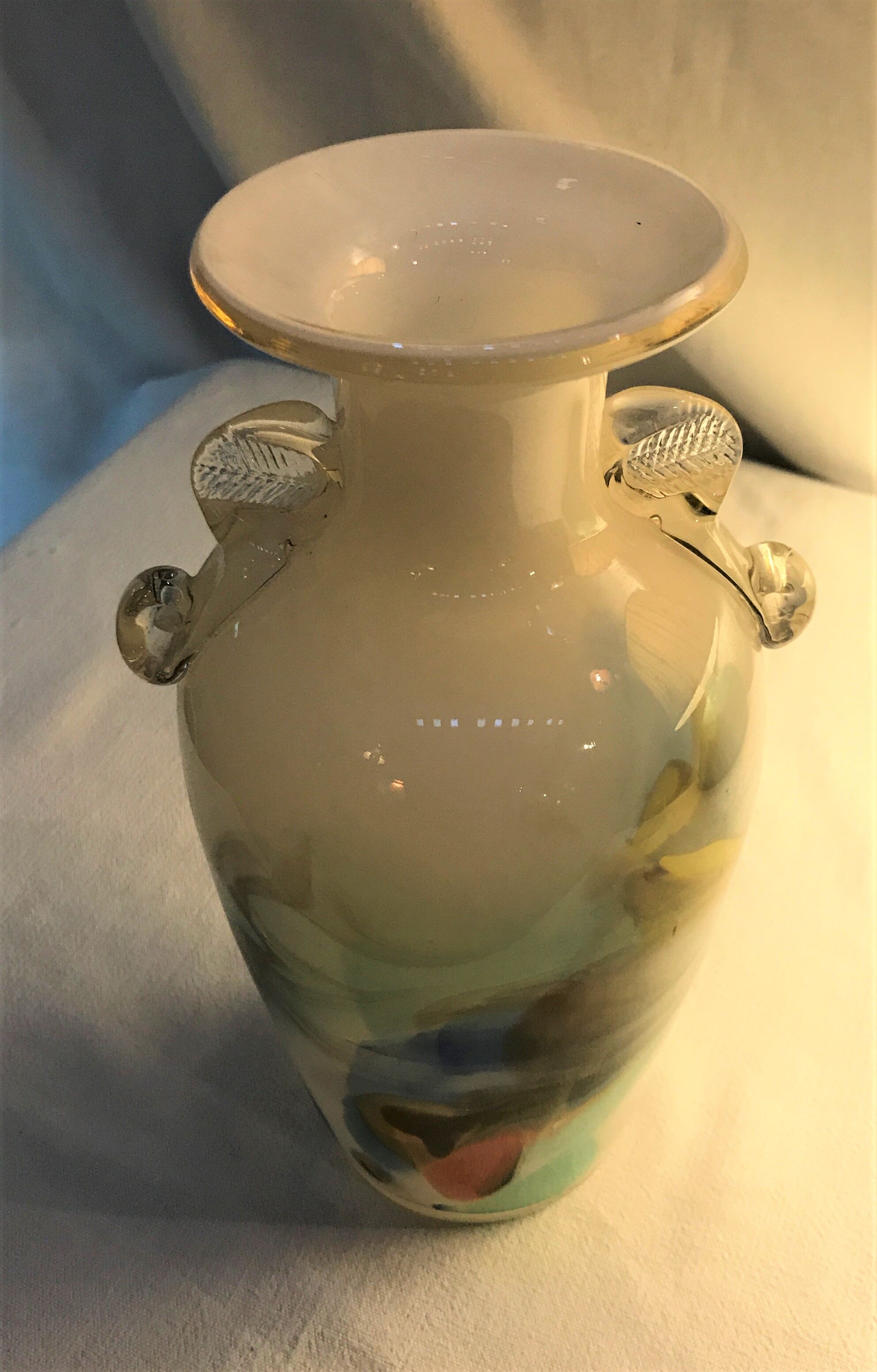 Murano-style glass paste vase
