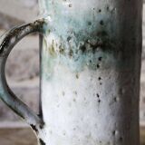 Enameled ceramic pitcher