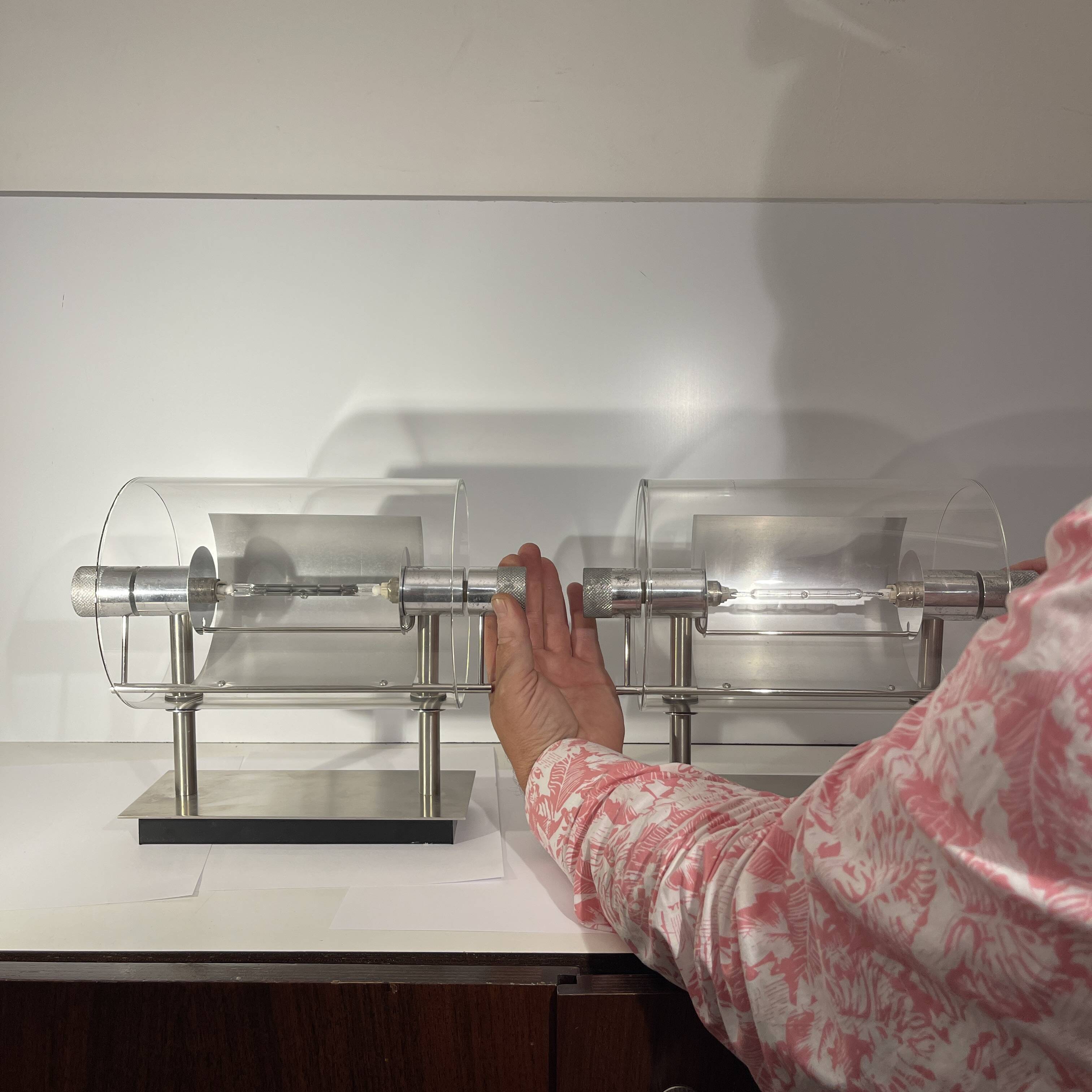 Pair of modernist wall lights, Pierre Lallemand / Moonlight "Cyclops" 1992