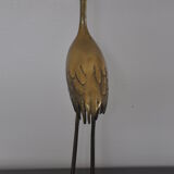 Vintage bronze statue wader