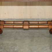 Antique extendable coffee table circa 1880 in solid walnut.
