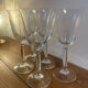 5 grands verres à pied tulipe à vin ou eau en cristallin