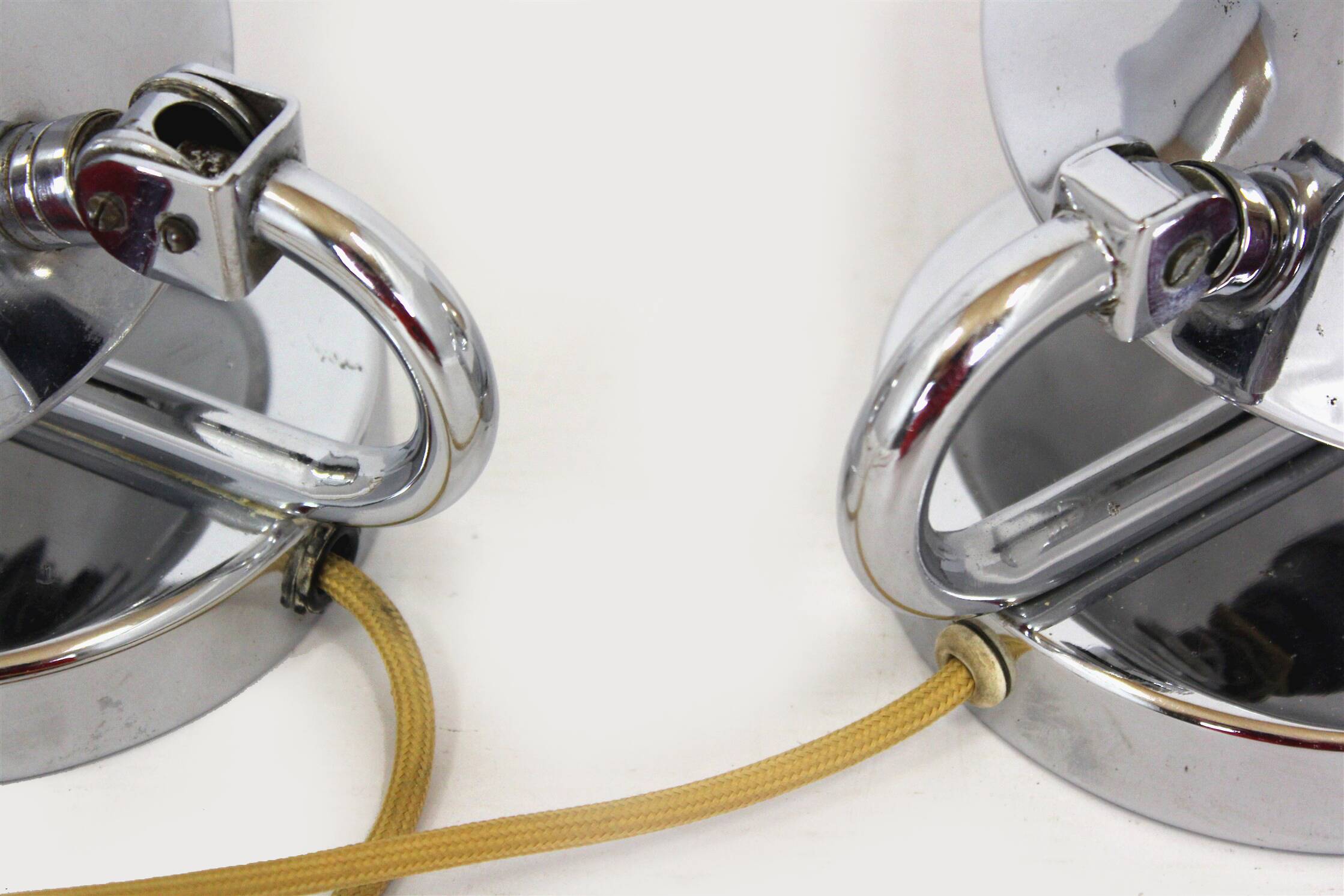 Bauhaus Style Chrome Bedside Table Lamps from Napako, Czechoslovakia, 1930s