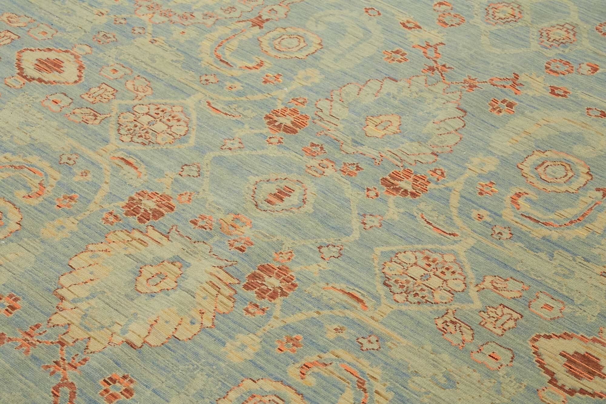 Turkish Handcrafted Loom Oushak Rug 291 cm x 383 cm