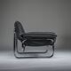 Bauhaus lounge chair in black leather attributed to Johan Bertil Häggström for Swed-Form / Ikea, Sweden, 1970s