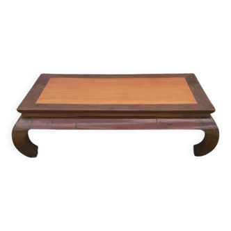 Low opium table with 2 drawers