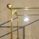 Table de salon en laiton et verre, double plateaux