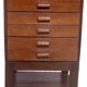 Former antique Burmese teak workshop cabinet