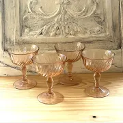 Champagne glasses – Vintage French Glass Set of 4