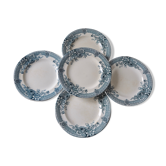 Set of 5 plates Longwy, model Watteau