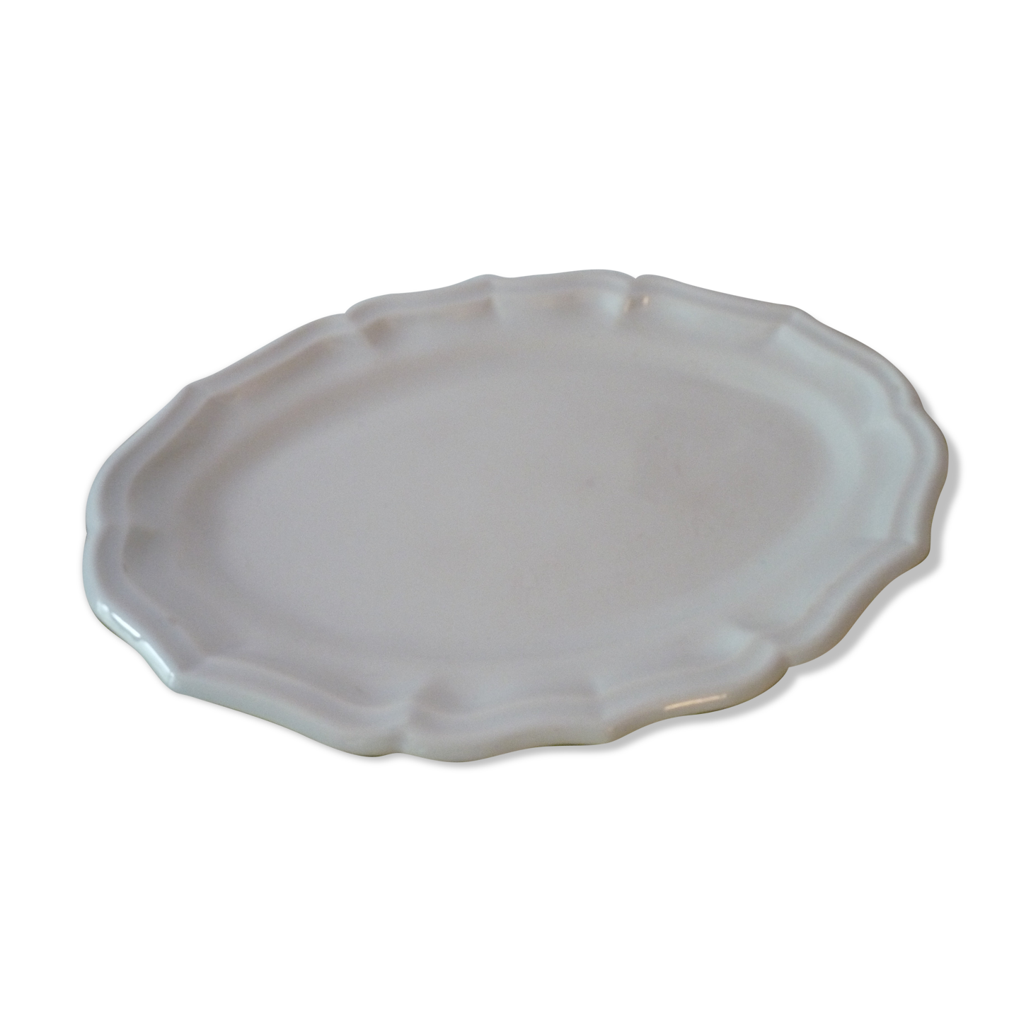 large oval dish in GIEN porcelain