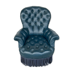 Fauteuil Napoléon III en cuir