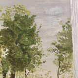 Oil on cardboard romantic landscape