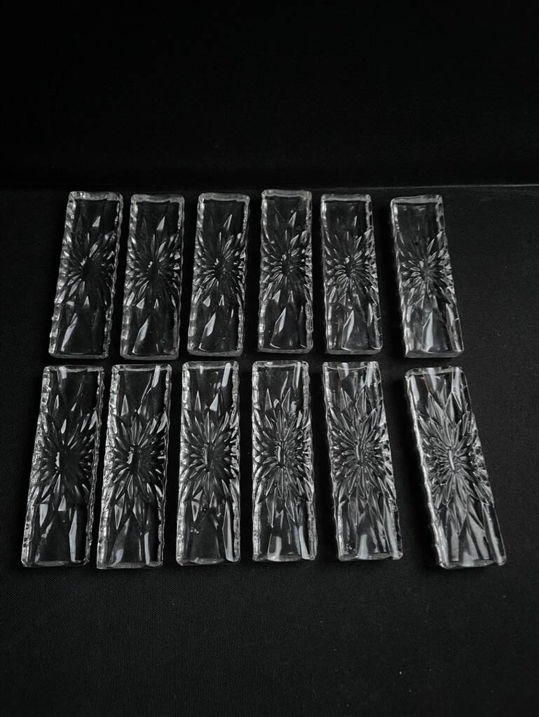 12 cut crystal knife holders – Val Saint Lambert