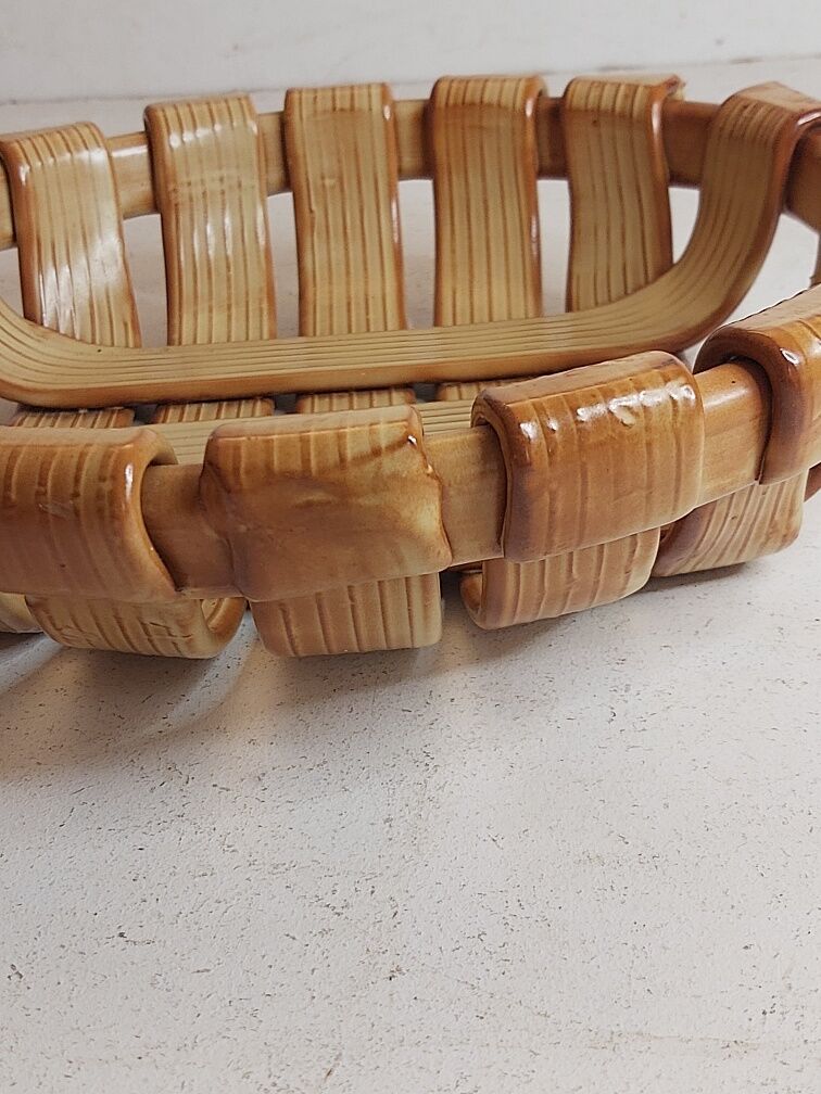 Vallauris braided ceramic fruit cup