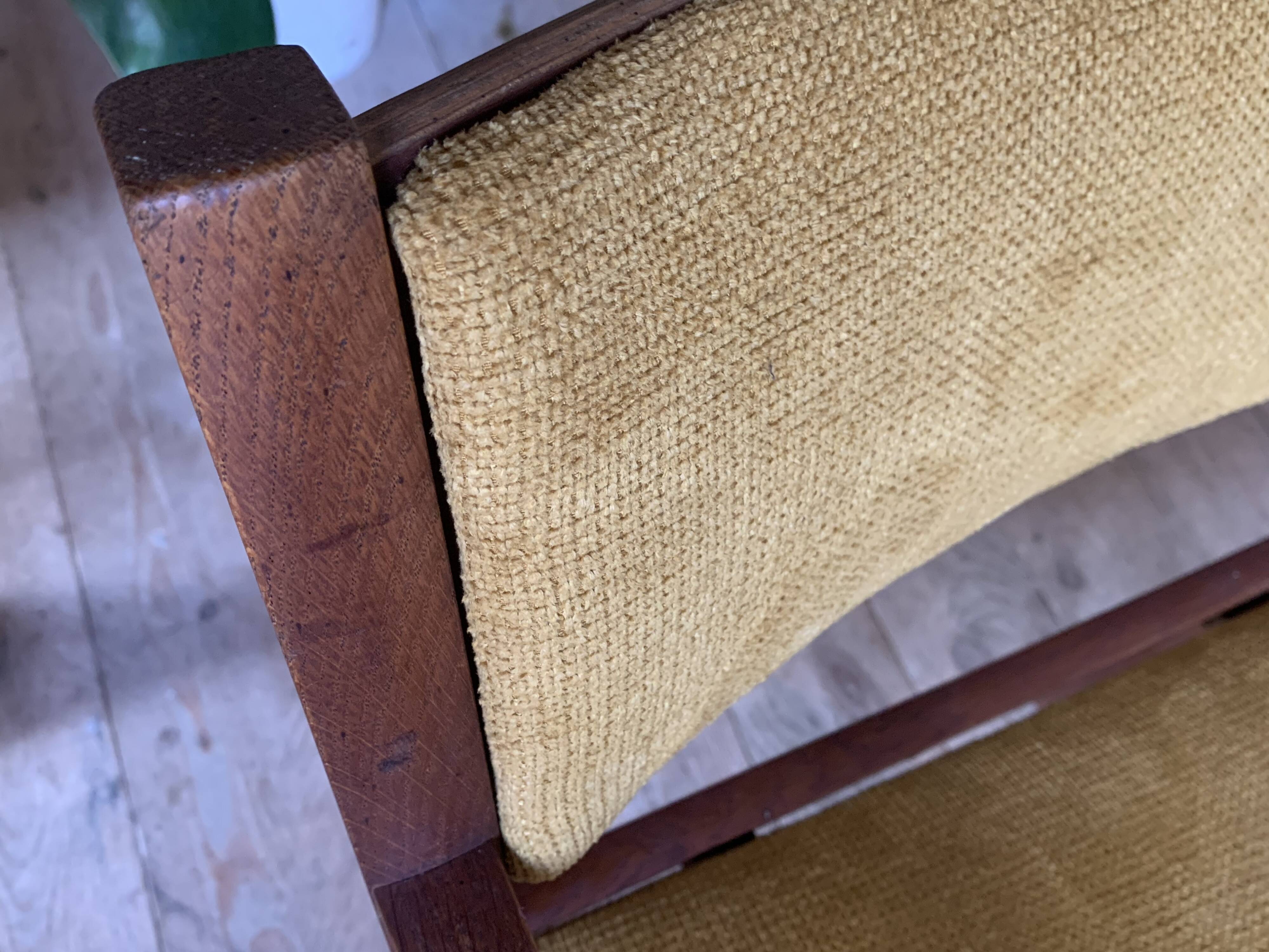 Vintage Danish armchair by Borge Mogensen yellow velvet