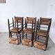 Série de 6 chaises paille et chêne beauche