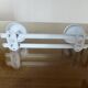 White lacquered metal wall coat rack, 1970