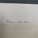 Photo Vienne - Public Garden 19th century albumen laminated cardboard