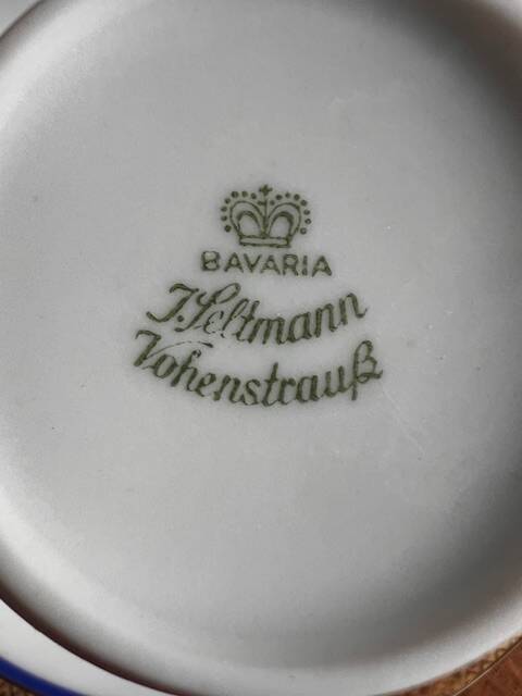 Bavarian porcelain coffee or tea trio service