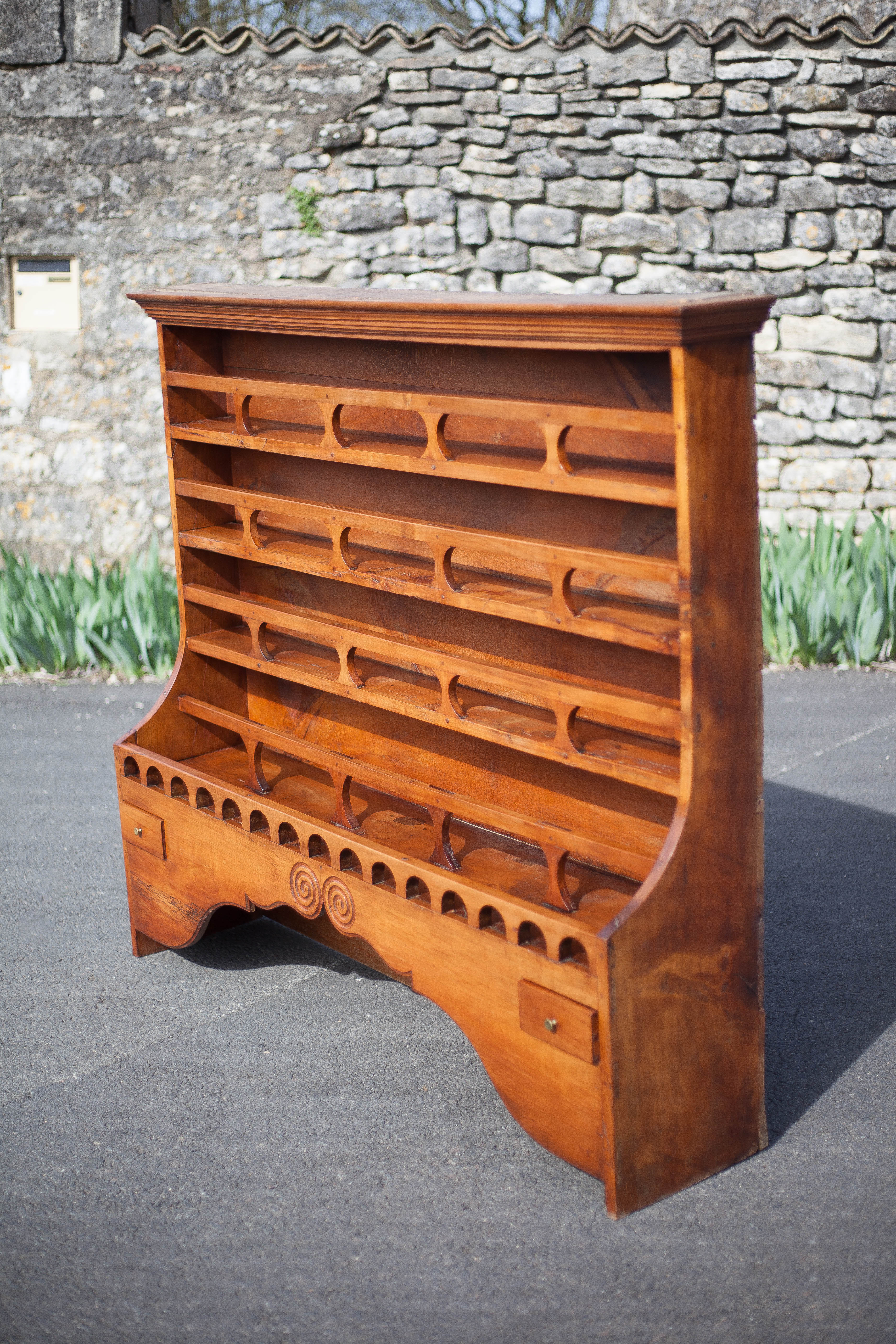 Vintage wood cabinet, high shelf, kitchen storage, countryside