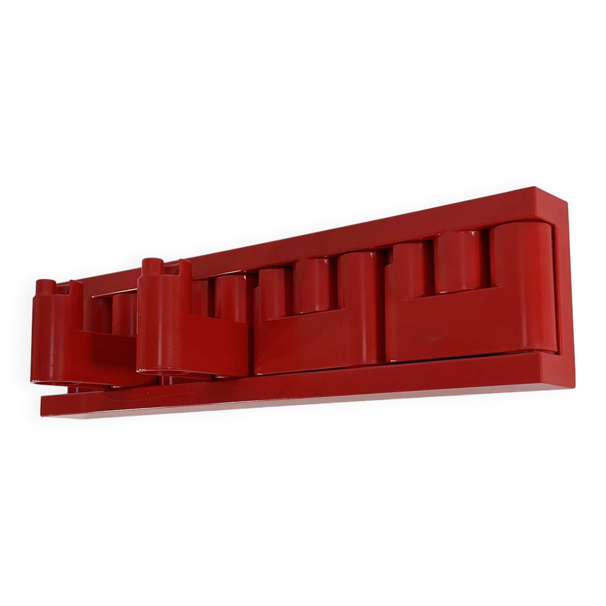 Red “Minivip” wall coat rack by Benanti & Brunori for Velca Legnano, 1970s