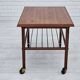 1970s, Danish coffee table, wheels, teak wood.