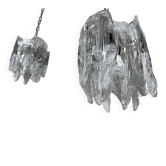 2x vintage Mazzega 'melting glass' chandeliers – Murano
