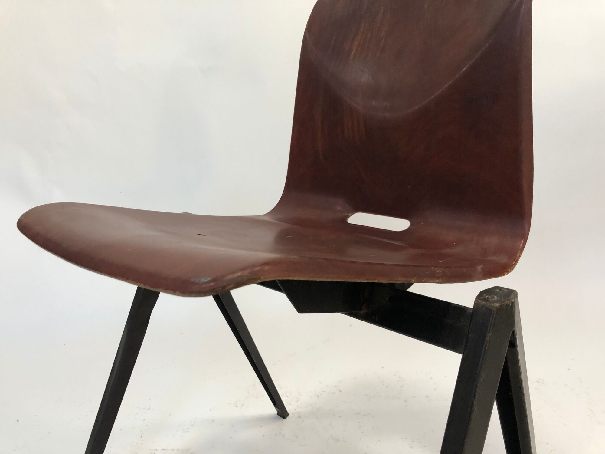 Vintage set of four Galvanitas S22 school chairs in the Netherlands