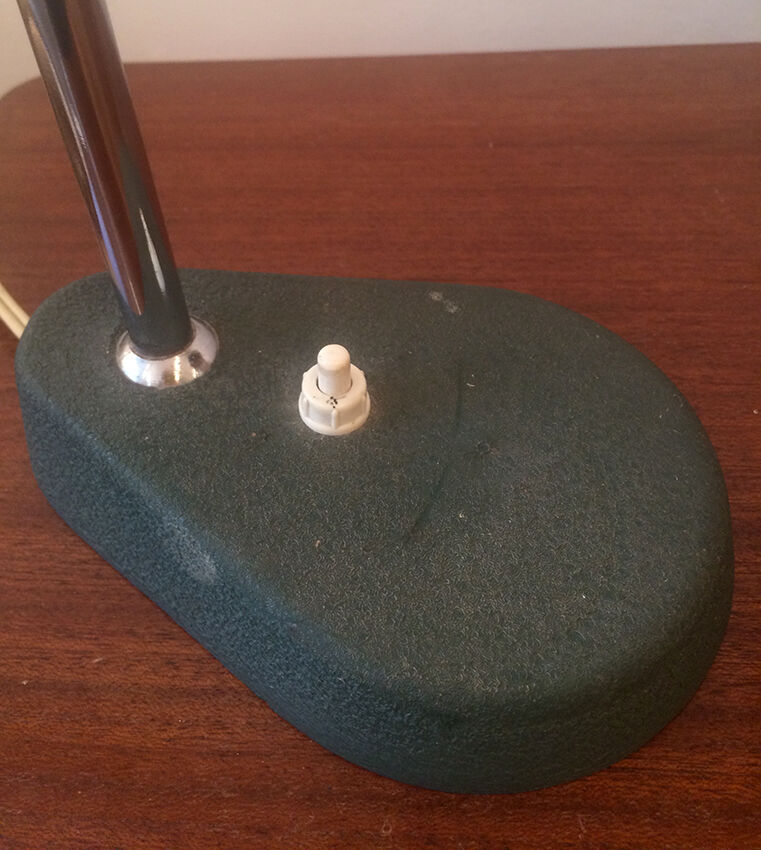 Articulated lamp, green granita metal, 1960