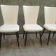 Lot de 6 chaises vintages pieds compas