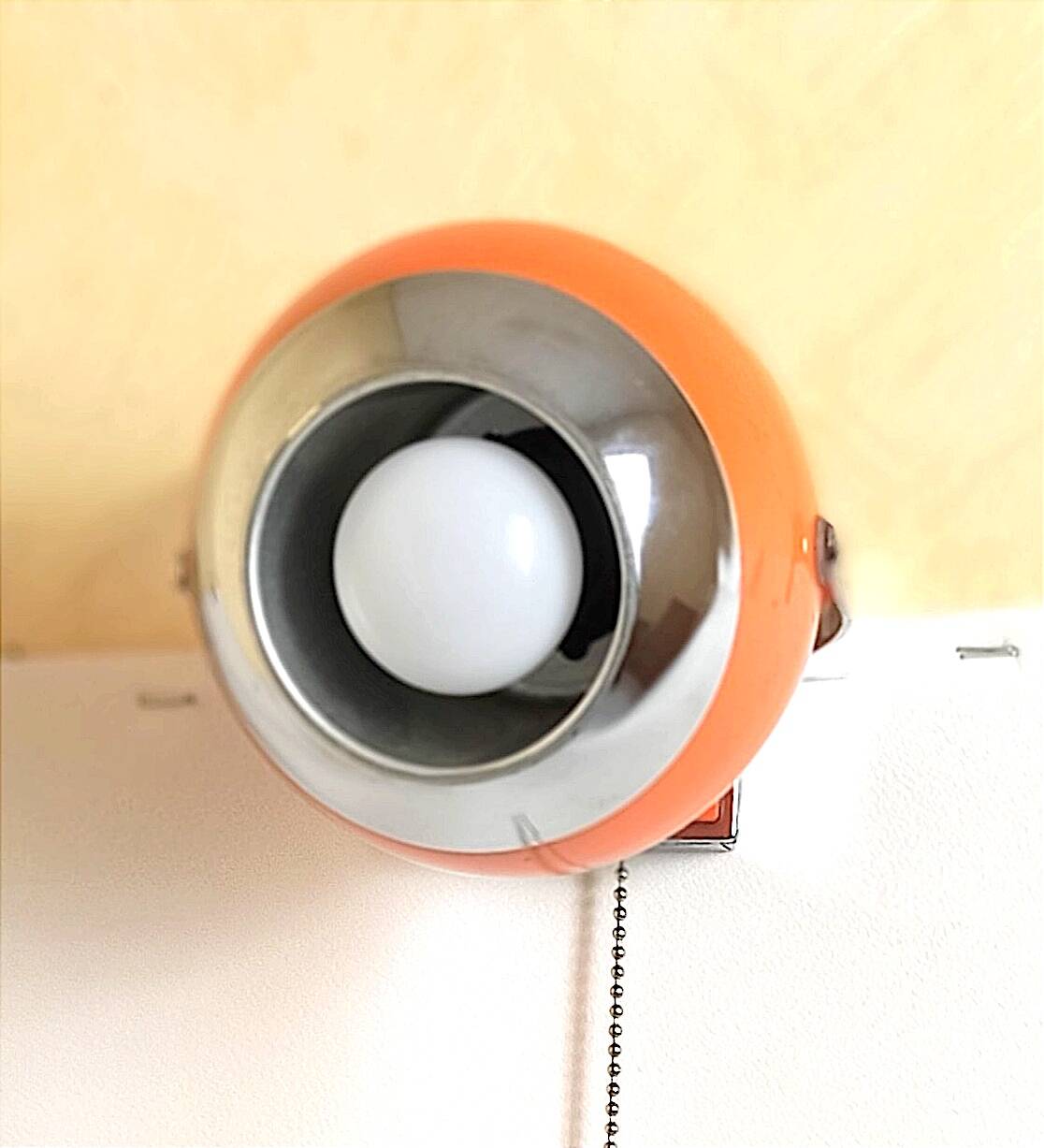 Eye ball wall lamp Space Age orange 60s