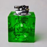 Green ice lighter by Antonio Imperatore, murano glass, Italy, 1970