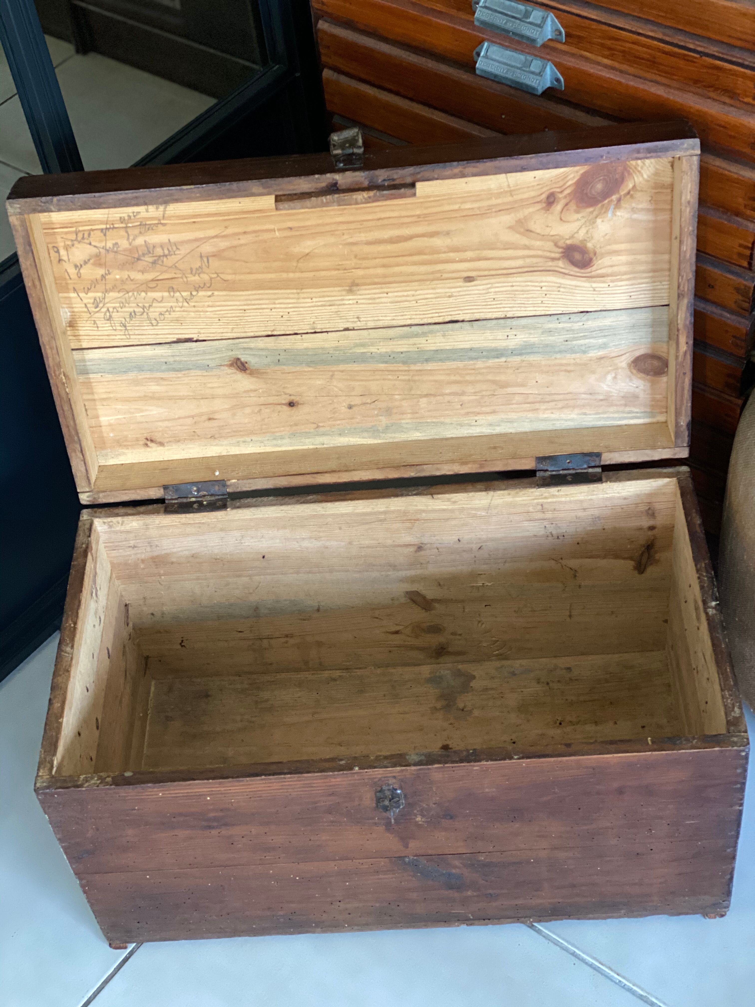 Old vintage wooden chest