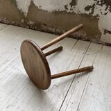 French tripod oak stool 50