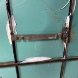 Miroir industriel en fer patiné, Tchécoslovaquie, années 1960