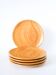 Set of 5 flat ceramic plates, Vallauris Grandjean-Jourdan effect b