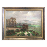 Landscape (Isle of Man). Oil on canvas by Fritz von KAMPTZ 1866-1938.