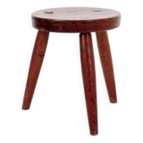 Brutalist Rustic Oak Tripod Stool