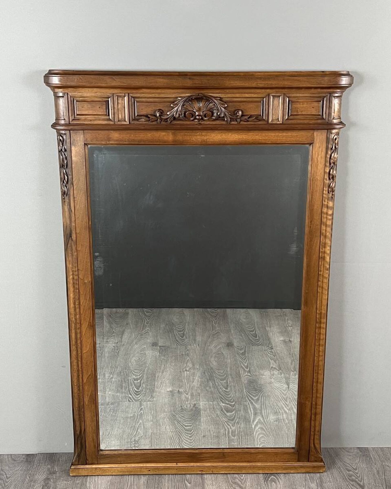 Carved wooden mirror, late 19th / early 20th century