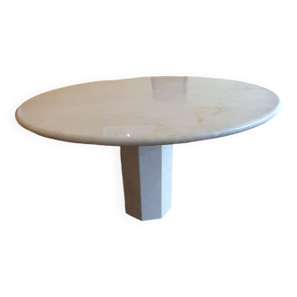 Italian travertine table 70s