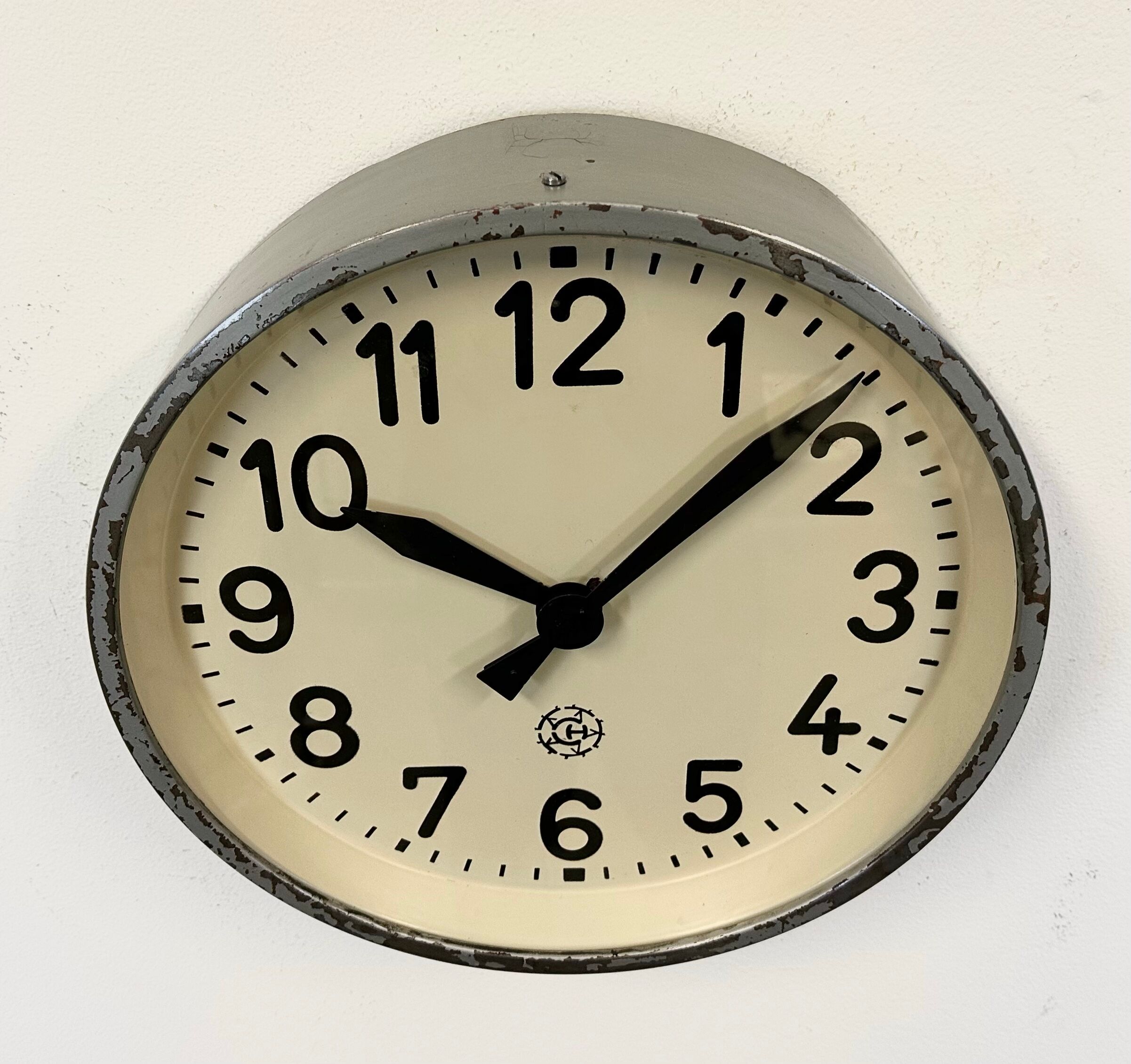 Industrial factory wall clock from Chronotechna, 1950s