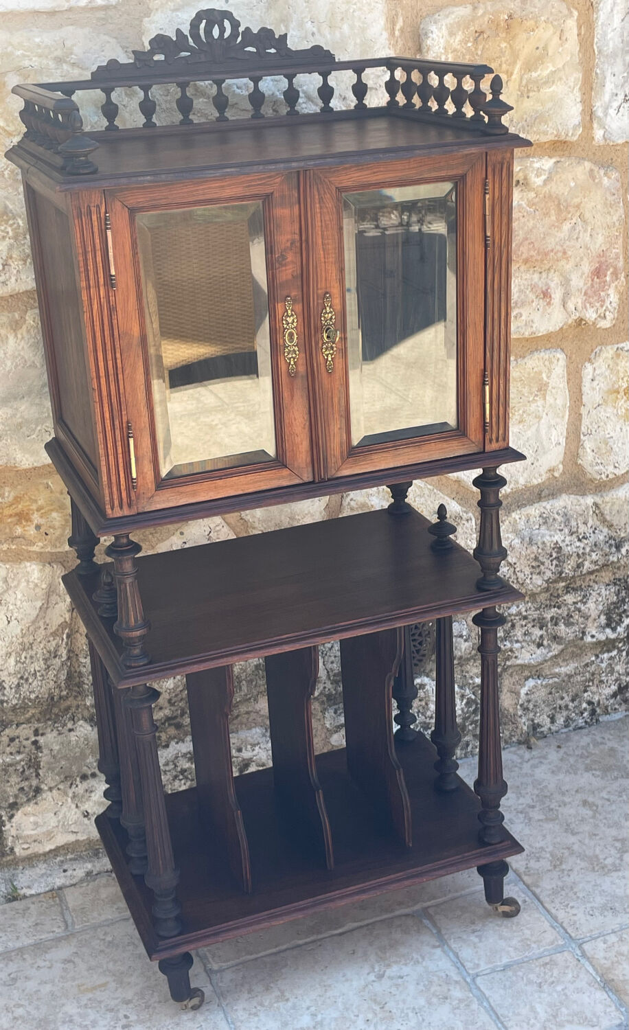 Napoleon III Style Mahogany Music Cabinet