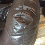 Set of the 70s sofa with heater and its 2 beanbags